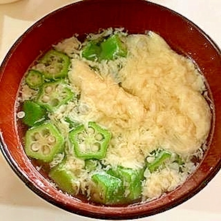 オクラ入り かき玉汁